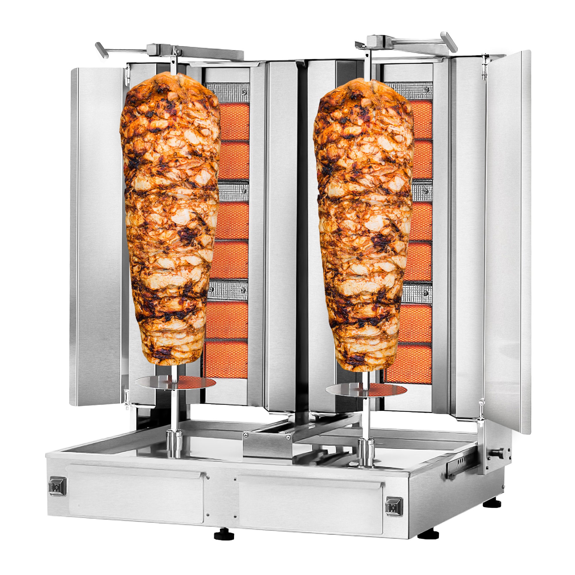 Kebabsteger - 3+3 brændere - max. 80 kg - inkl. beskyttelsesplade