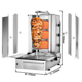 Kebabsteger - 3 brænder - maksimum 40 kg - inkl. Beskyttelsesplade