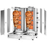 Kebabsteger/kebabgrill - 4inkl.4 brændere - maks. 120 kg - inkl. 2 Beskyttelsesplade & 2 Dør