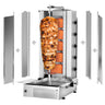 Kebabsteger/kebabgrill - 5 brænder - maks. 80 kg - inkl. 2 Beskyttelsesplade & 2 Dør