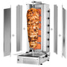 Kebabsteger/kebabgrill - 6 brænder - maks. 100 kg - inkl. Beskyttelsesplade & Dør