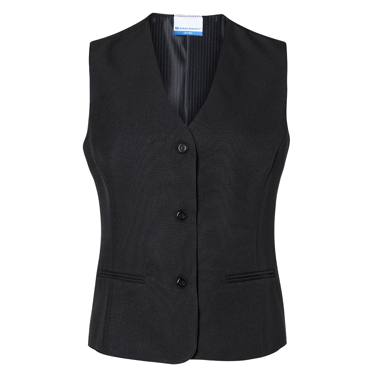 (6 stk.) Karlowsky - Vest Basic til damer - Sort - Størrelse: XL