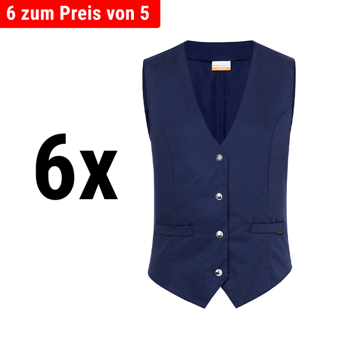 (6 stk.) Karlowsky - Dame Vest Lena - Navy - Størrelse: 40