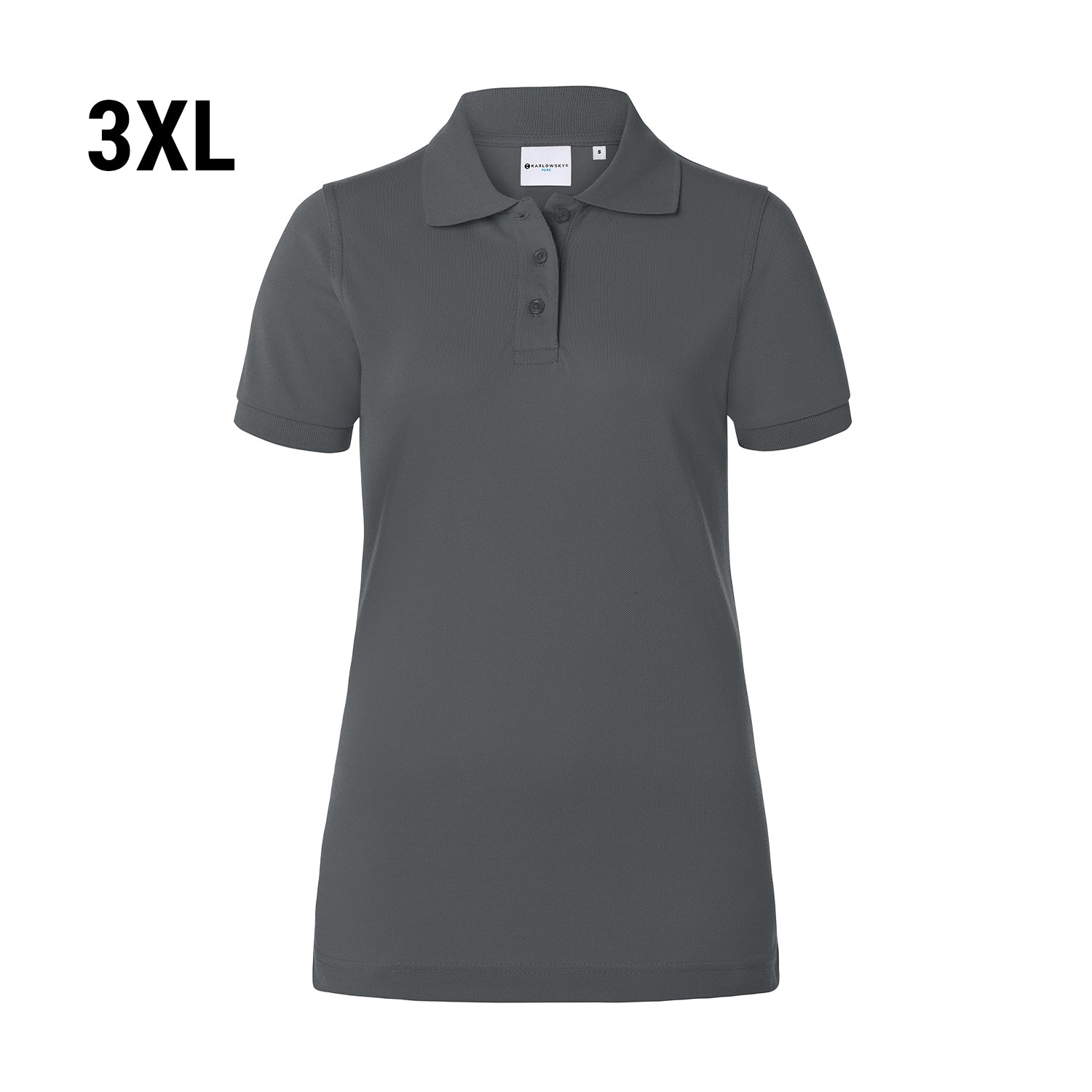 Karlowsky | Poloshirt Basic til damer - Antracit - Størrelse: 3XL