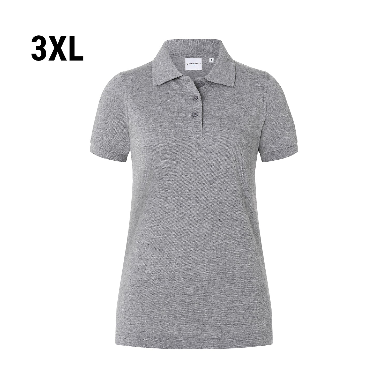 Karlowsky | Poloshirt Basic til damer - Lysegrå - Størrelse: 3XL