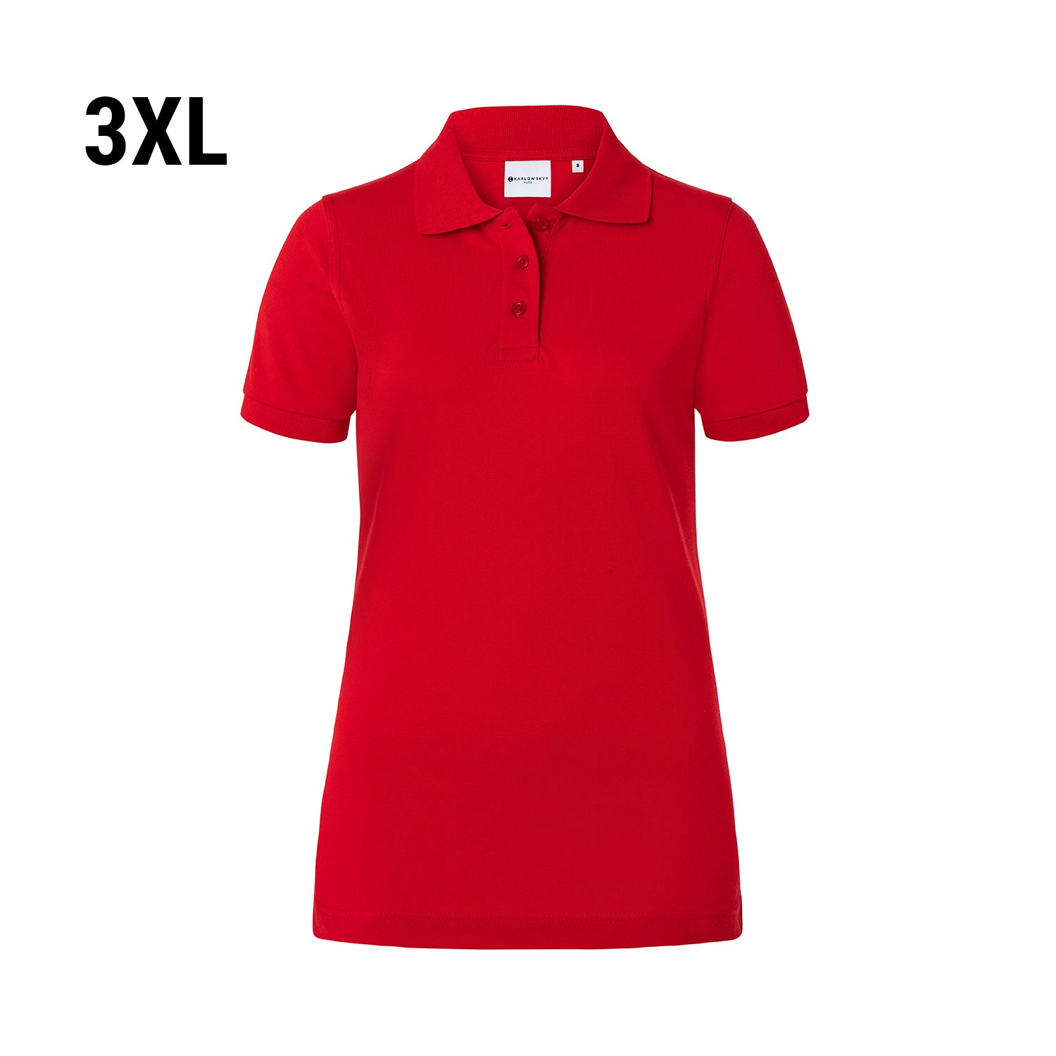 Karlowsky | Poloshirt Basic til damer - Rød - Størrelse: 3XL