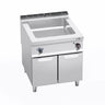 Elektrisk bain marie - 3,2 kW - 2x GN 1/1 + 1x GN 1/3 - med afløbshane - på skab, 2 døre