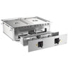Drop-in bain marie - 800 mm - 3 kW - 2x GN 1/1 - med afløbshane