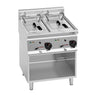 Dobbelt friture - 10+10 liter - 12,0 kW - el - med aftapningshane - med åbent understel