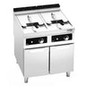 Dobbelt friture - el - 22+22 liter - 44,0 kW - med underskab