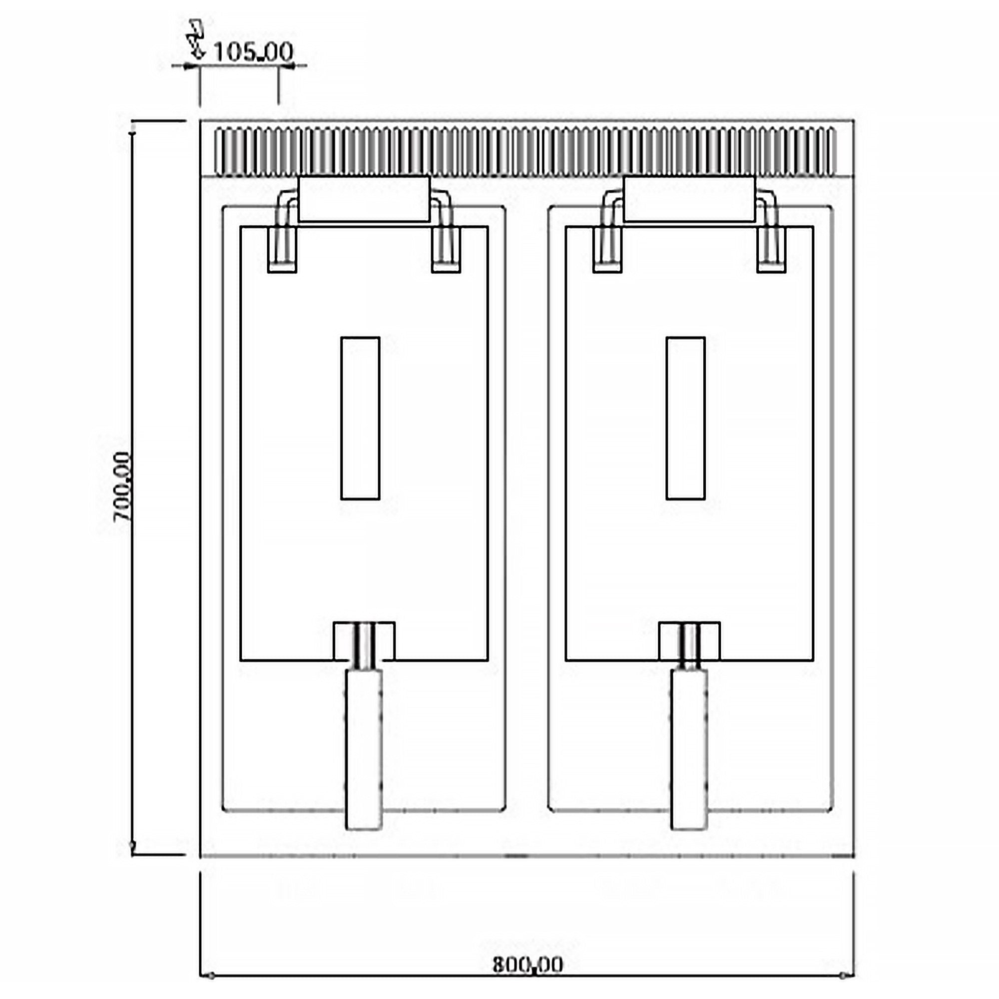 Elektrisk friture - 10 + 10 liter (18 kW)