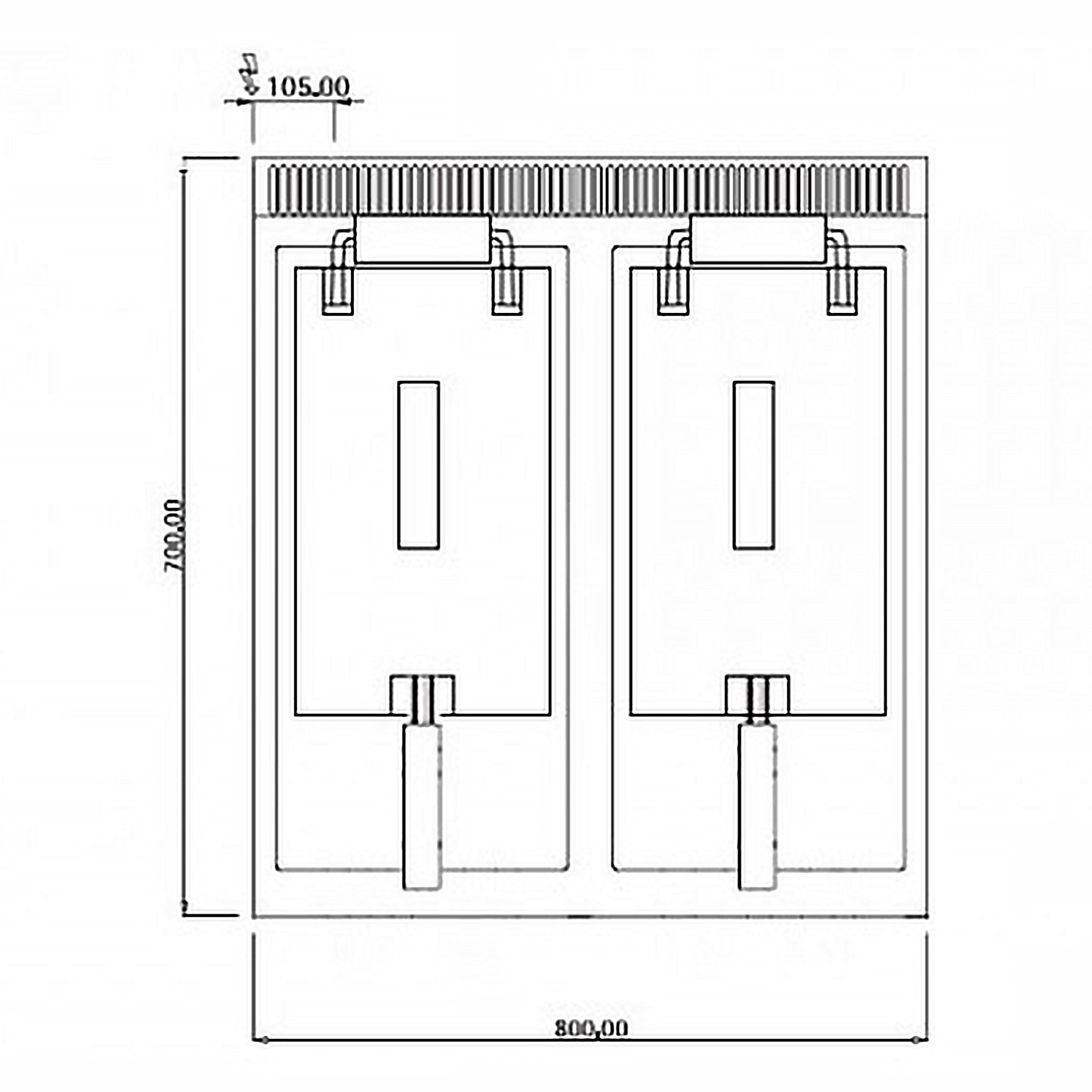 Elektrisk friture - 11,5 + 11,5 liter (18 kW) - inkl. Underskab