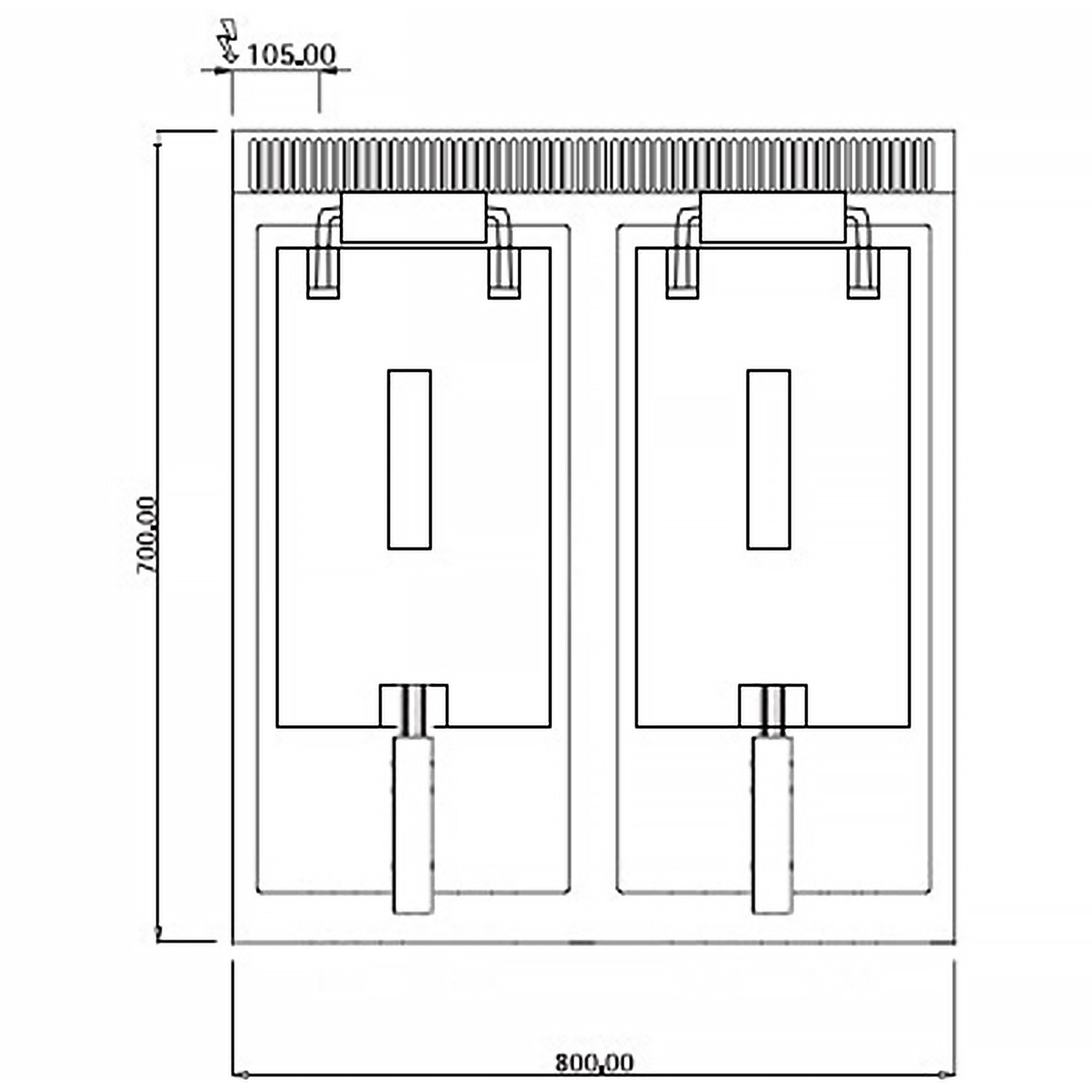 Elektrisk friture - 10 + 10 liter (18 kW)