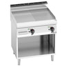 El stegeplade - 9,6 kW - Glat/rillet (1/2–1/2) - inkl. understel