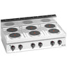 Elektrisk komfur 6 runde plader (15,6 kW)