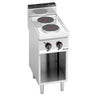 Elkomfur - LORENZO 700 - 400x714x1.070 mm - 5,2 kW - 2 plader runde - fritstående - åbent underskab