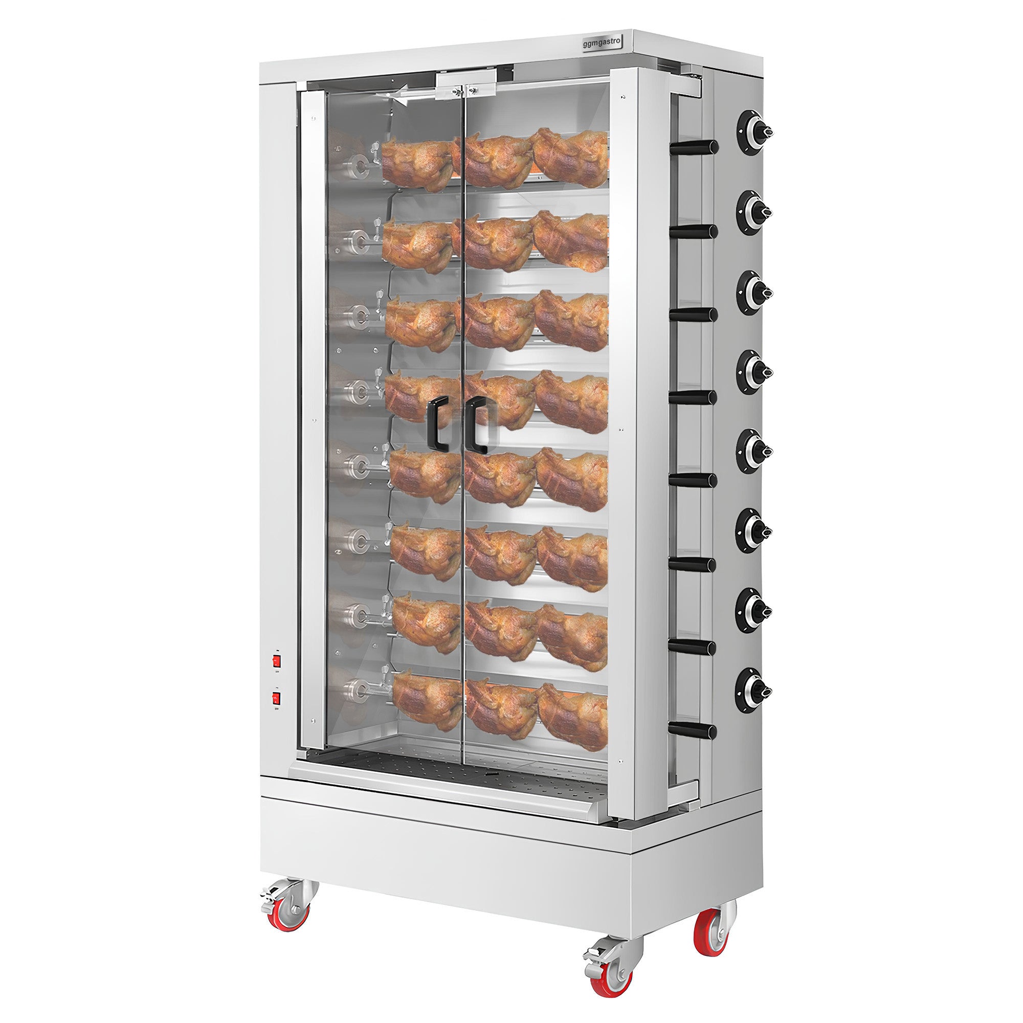 Elektrisk kyllingegrill ECO - 26,4 kW - med 8 spyd til 48 kyllinger