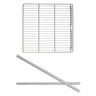 Rustfri ståls skinner - 545 mm - med plastbelagt bæregitter - 530x550 mm - passer til KS600ND, KS600GND, KS1200ND, KS1200GND, TS600ND, TS600GND, TS1200GND og TS1200ND
