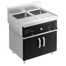 Elektrisk pastakoger med vandhane - 2x 26 liter - 12 kW - med underskab med 2 døre - Mario 700
