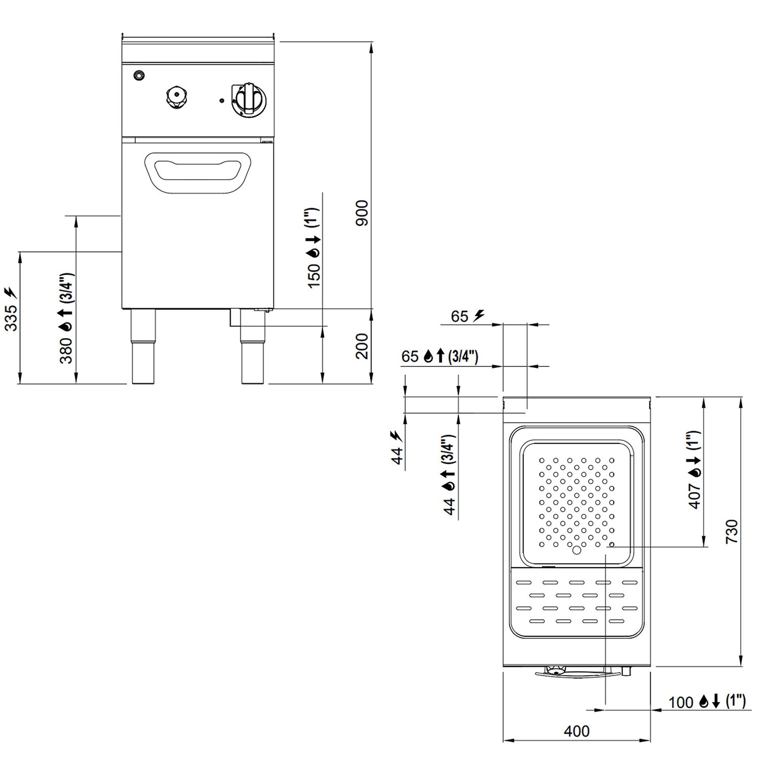 Elektrisk pasta komfur (8 kW)