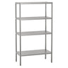 Reol af rustfrit stål ECO 1,0 x 0,5 m - med 4 hylder (JUSTERBAR)