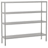 Reol af rustfrit stål ECO 2,0 x 0,5 m - med 4 hylder (JUSTERBAR)