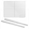 Rustfrie stålskinner - 325x430 mm - med plastificeret bæregitter - egnet til flasker