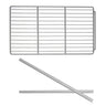 Bæregitter (plastificeret) inkl. rustfri ståls skinner - 560x320 mm - til køleborde/forberedelsesborde SAS & POS: dybde 700 mm, motor nederst