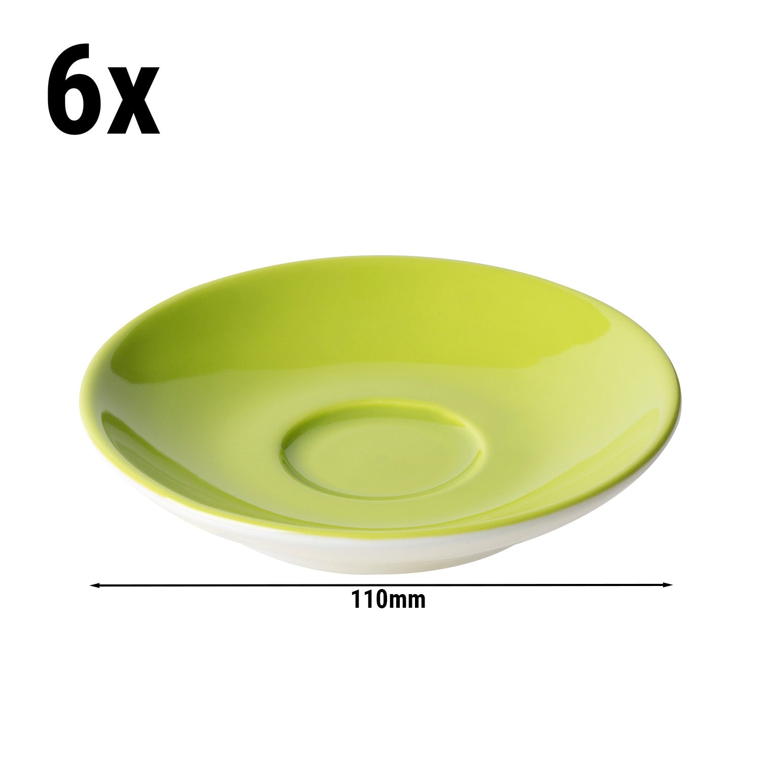 (6 stk.) BART COLOUR CAFE - Espressotallerken - Ø 110mm - Lime