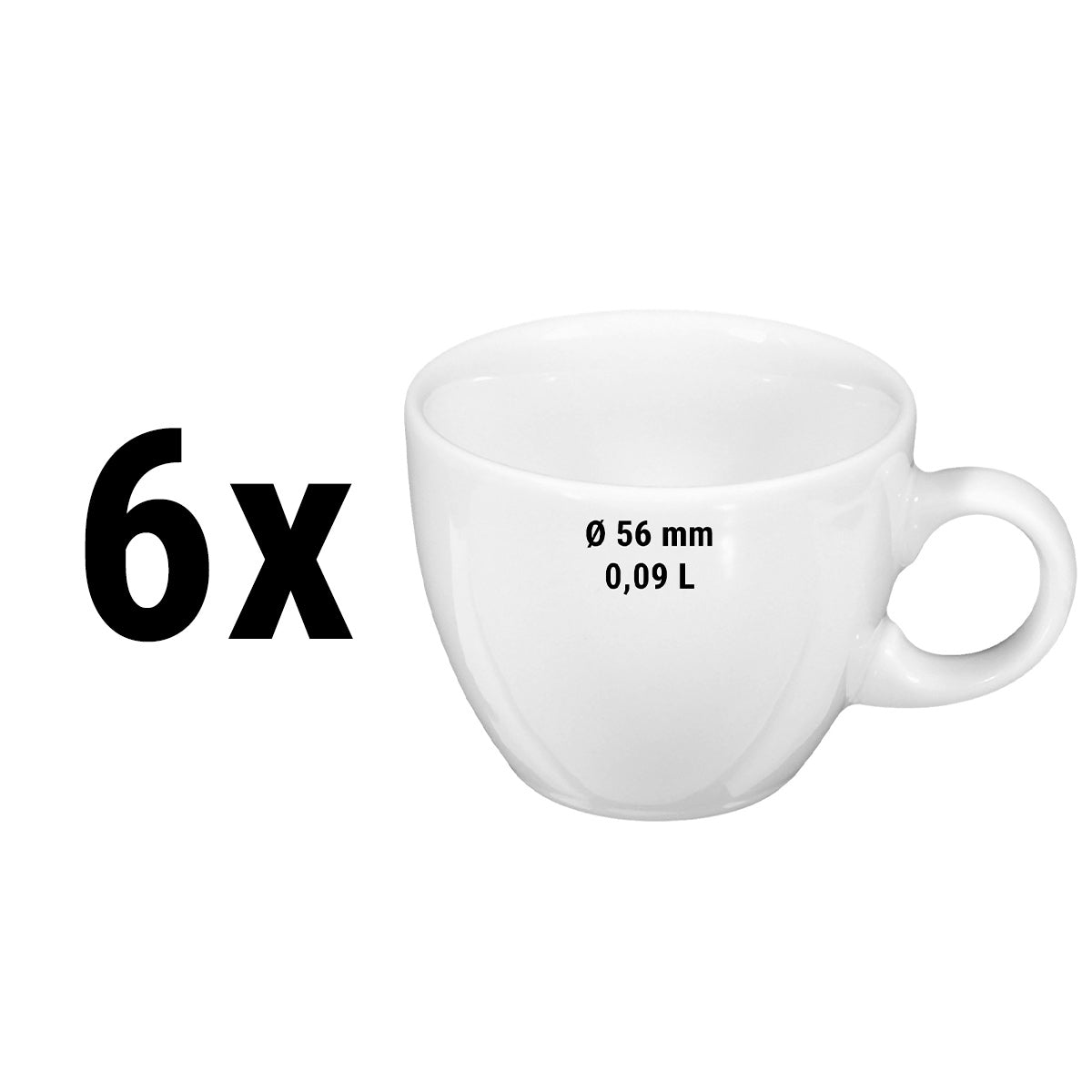 (6 stk.) Seltmann Weiden - Espressokop - 0,09 Liter