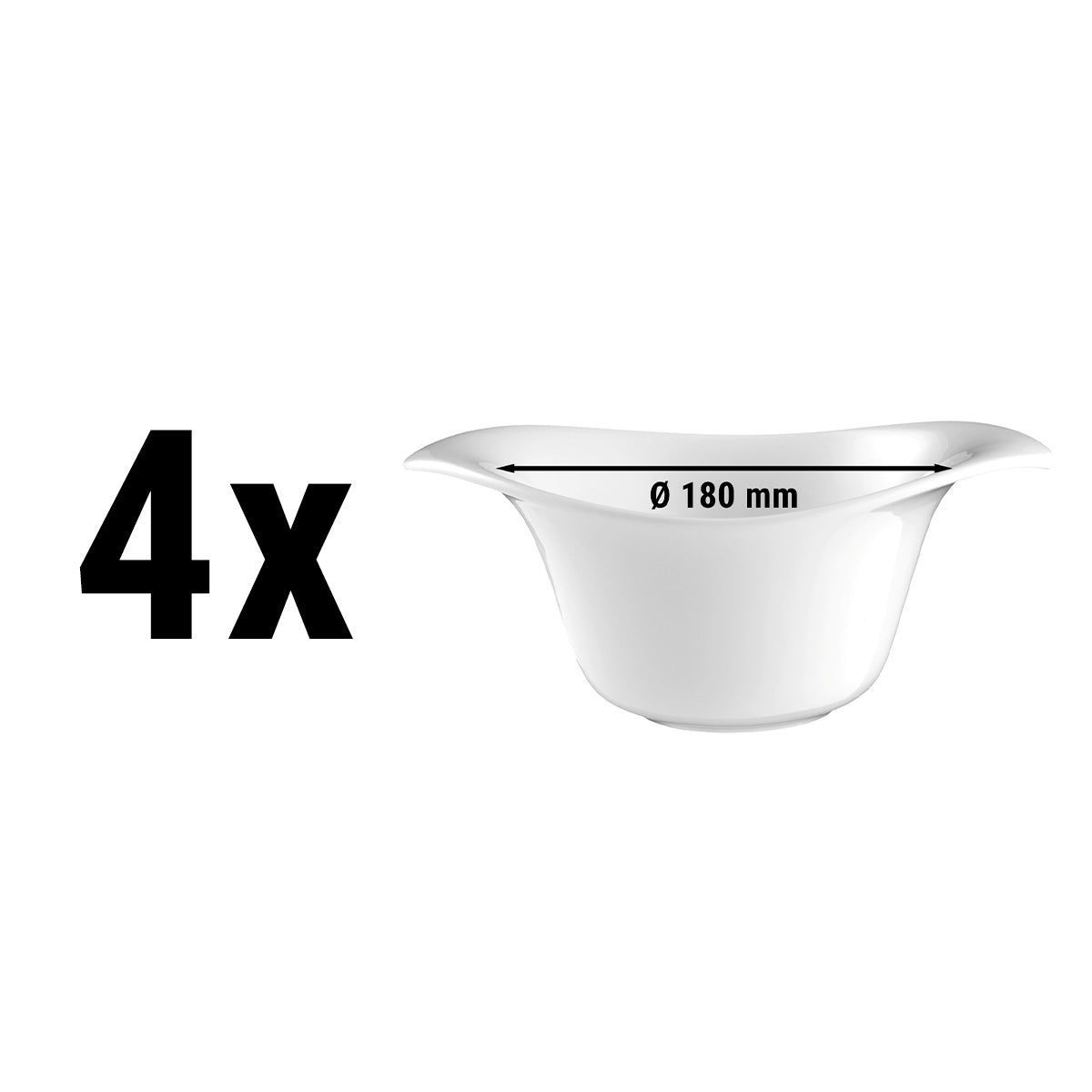 (4 stk.) Seltmann Weiden - Eventbowl oval - 18 cm