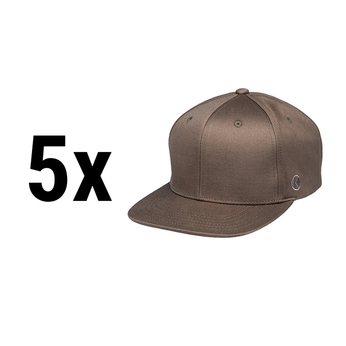 (5 stk) Flat cap klassisk - Chokolade