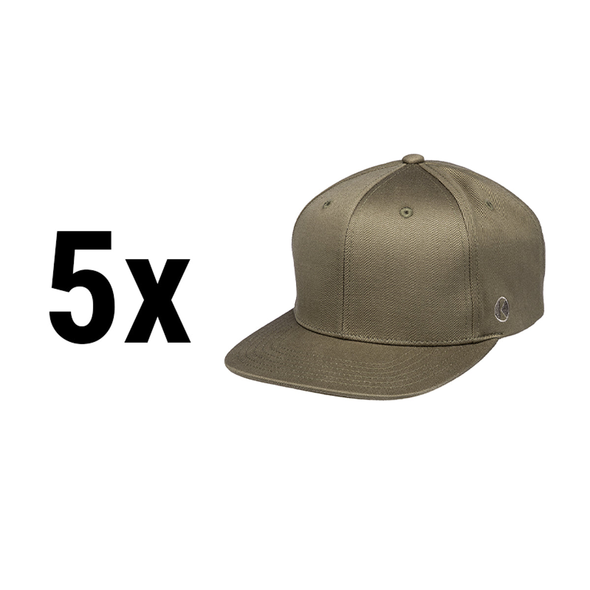 (5 stk) Flat cap klassisk - Khaki