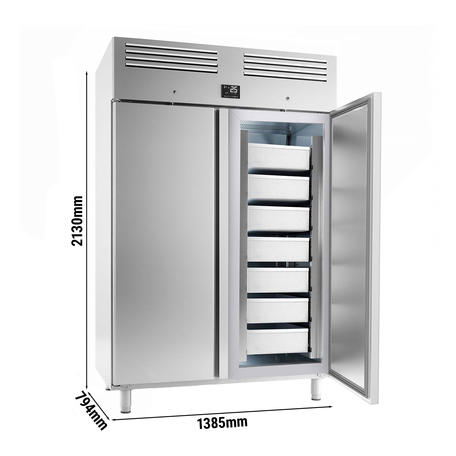 Fiskekøleskab (EN 60x40) - med 2 døre