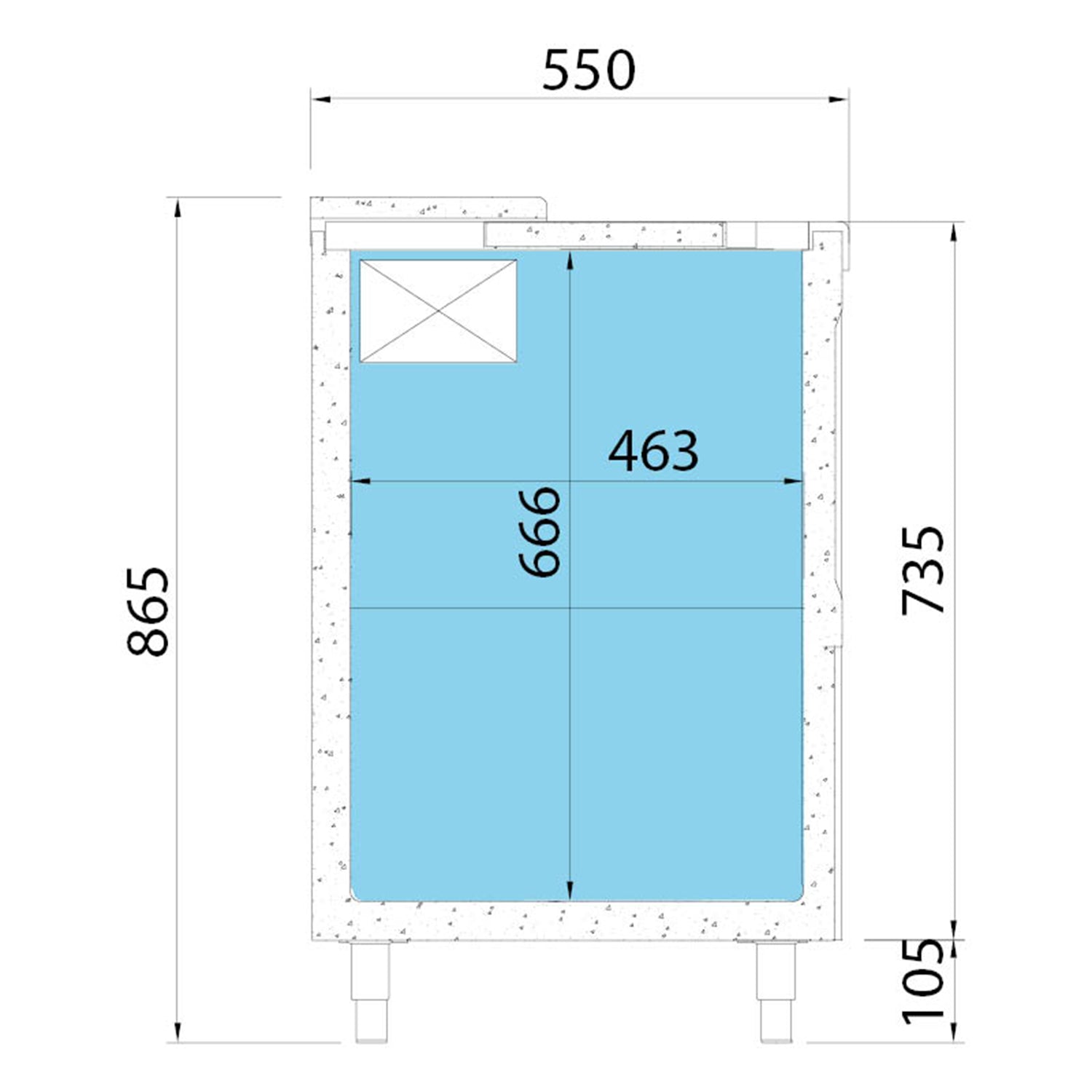 Køleskab til flasker 800 liter