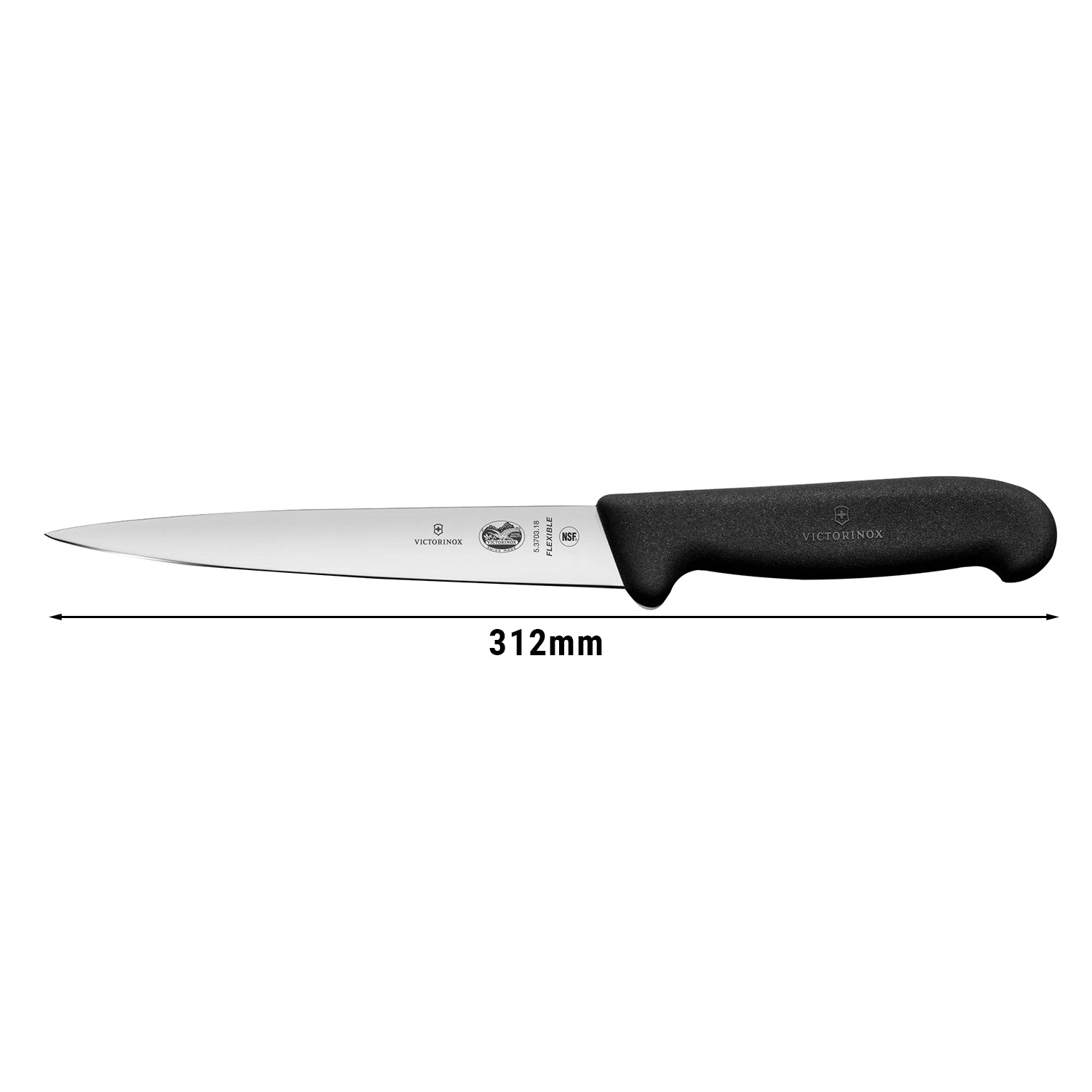 VICTORINOX fileteringskniv - 18 cm - Sort