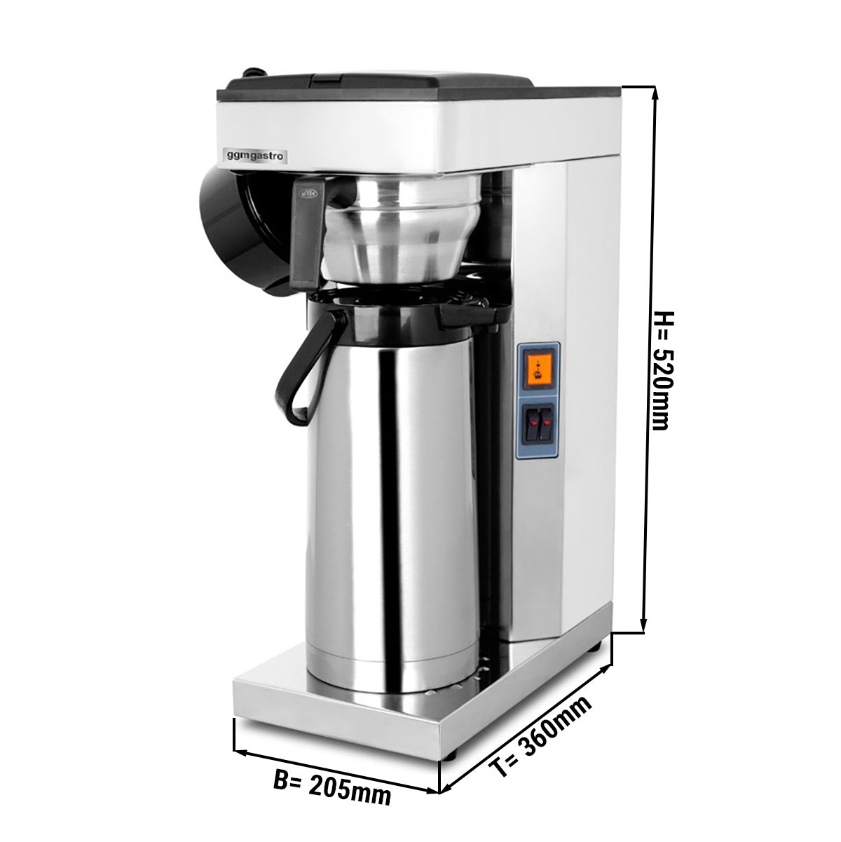 Kaffefiltermaskine - 2,2 liter - med termokinetik