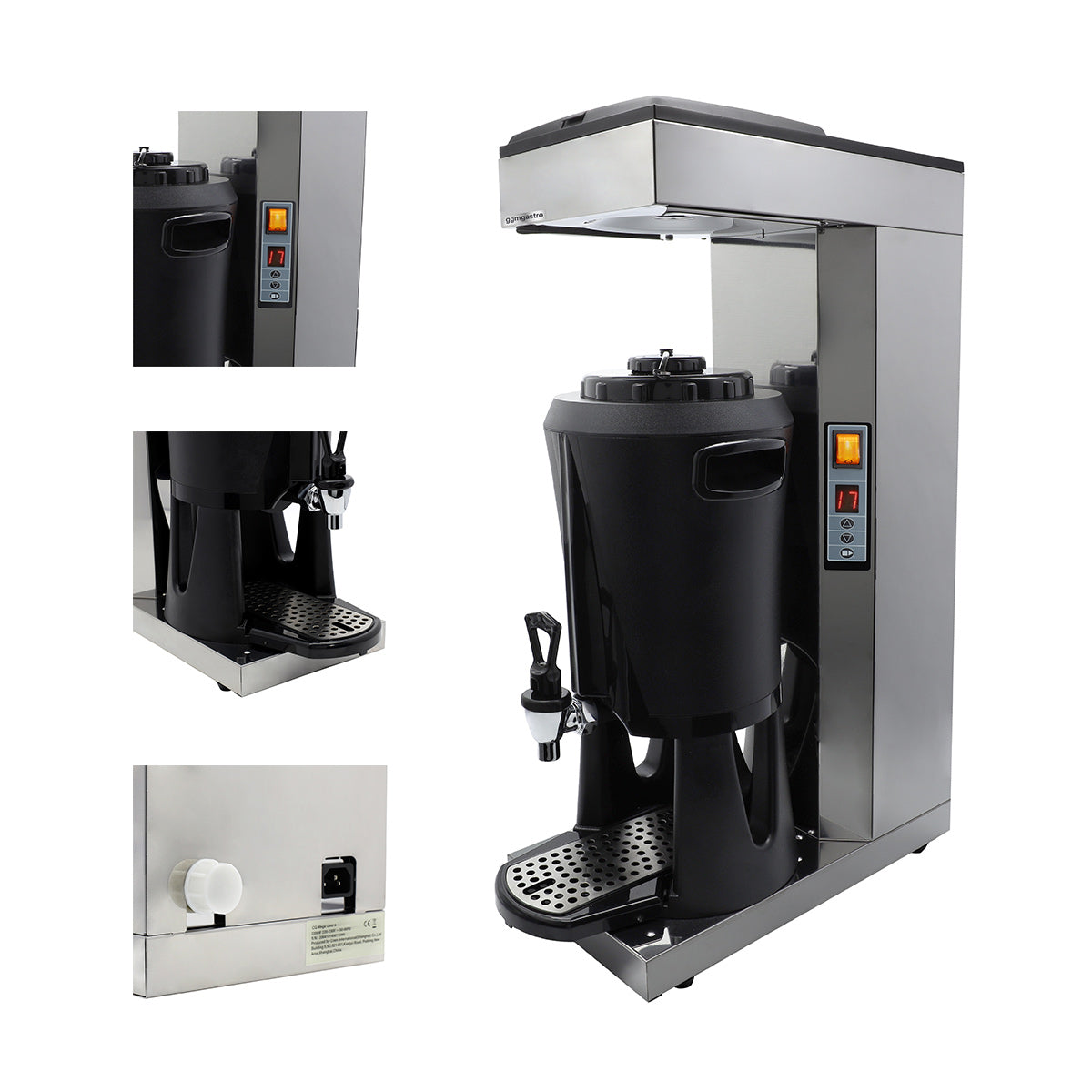 Kaffefiltermaskine - 2,5 liter - med termokinetik
