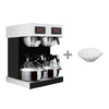 Filterkaffemaskine - 2x 1,8 Liter - 4kW - inkl. 2 glaskander & 4 varmeplader