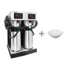 Filterkaffemaskine - 2x 2,2 Liter - 3,8 kW - inkl. 2x pumpetermokander
