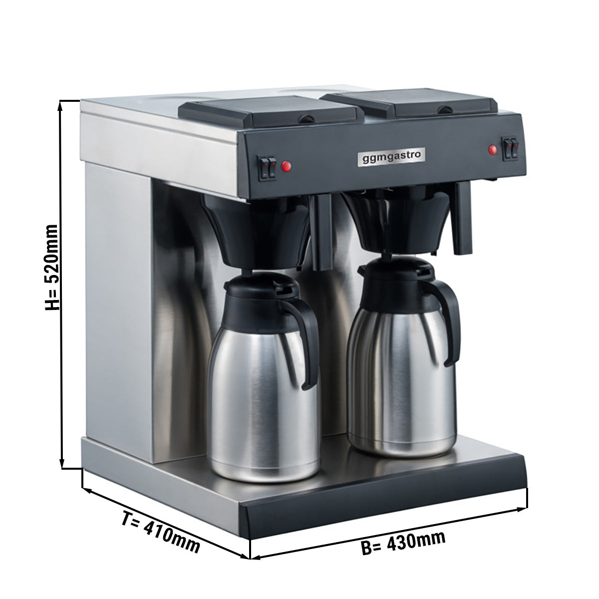 Filter kaffemaskine -  2x 2,0 liter | Kaffemaskine | Percolator