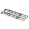 (6 stk.) GN-kantine i rustfrit stål GN 1/1 - perforeret - Dybde: 100 mm