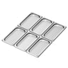 (6 stk.) GN-kantine i rustfrit stål GN 1/3 - Dybde: 20 mm