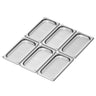 (6 stk.) GN-kantine i rustfrit stål GN 1/3 - perforeret - Dybde: 20 mm