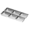 (6 stk.) GN-kantine i rustfrit stål GN 2/1 - Dybde: 150 mm