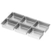 (6 stk.) GN-kantine i rustfrit stål GN 2/1 - Dybde: 200 mm