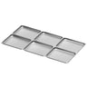 (6 stk.) GN-kantine i rustfrit stål GN 2/1 - perforeret - Dybde: 40 mm