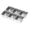 (6 stk.) GN-kantine i rustfrit stål GN 2/3 - perforeret - Dybde: 150 mm