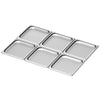 (6 stk.) GN-kantine i rustfrit stål GN 2/3 - Dybde: 20 mm