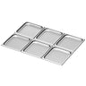 (6 stk.) GN-kantine i rustfrit stål GN 2/3 - Dybde: 20 mm